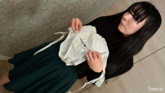 Bu, tolong izinkan saya membeli pakaian dalam yang Anda kenakan sekarang! ~Bra dan panty set untuk istri yang berbulu~