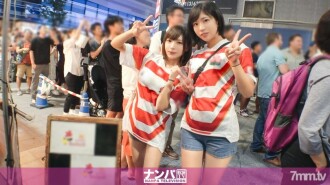 Seriously Nampa, first shot. 1398 Hold two beautiful girls in Shinjuku, which is exciting at the Rugby World Cup! !! Try all together with an orgy scrum from the celebration mood! !! Give them a touchdown that is hotter than the match www